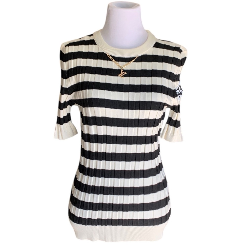 🆕 LV Style Stripe Knit Top 🆕